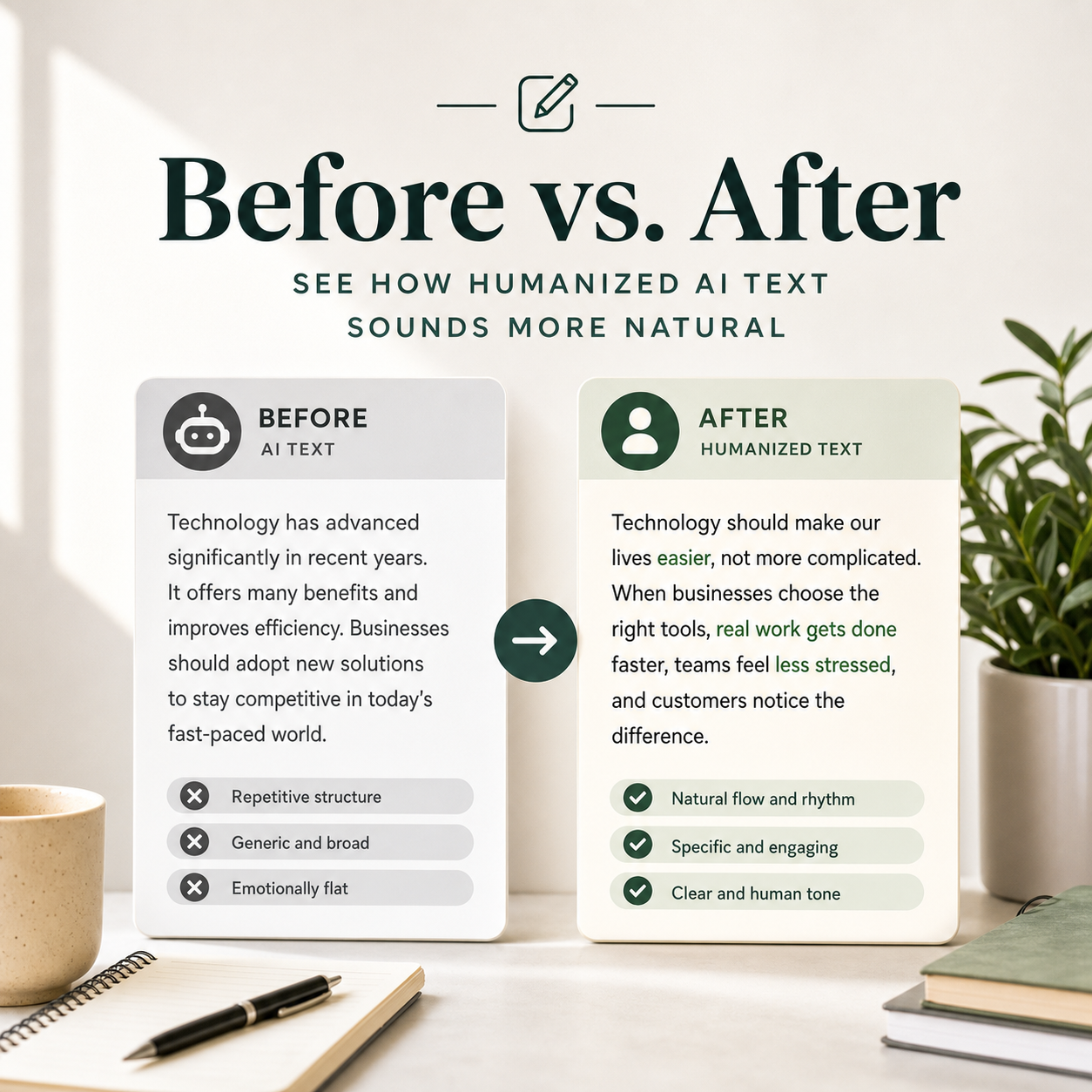 Humanized Let Me Humanized AI Text Examples: Before-and-After Edits That Sound Natural