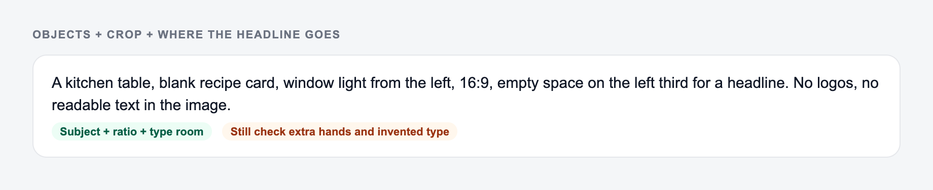 Prompt and settings for the AI Blog Image Generator