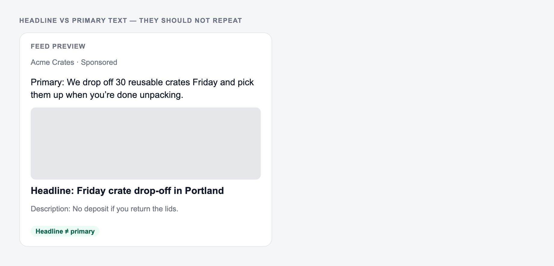 Ad preview built from the Facebook Ad Headlines Generator