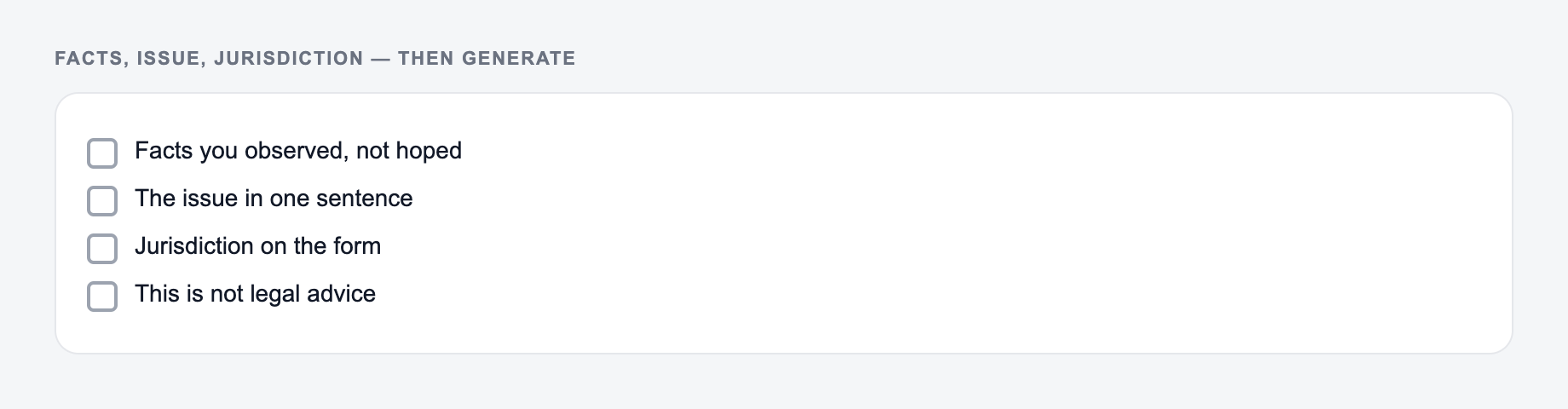 Screenshot from the AI Legal Memo Generator showing a legal memo with the question, the short answer, and the authority