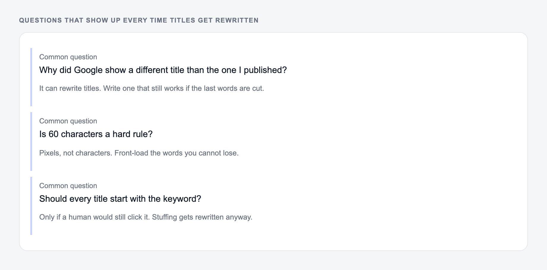 Common questions people ask about the AI Meta Title Generator