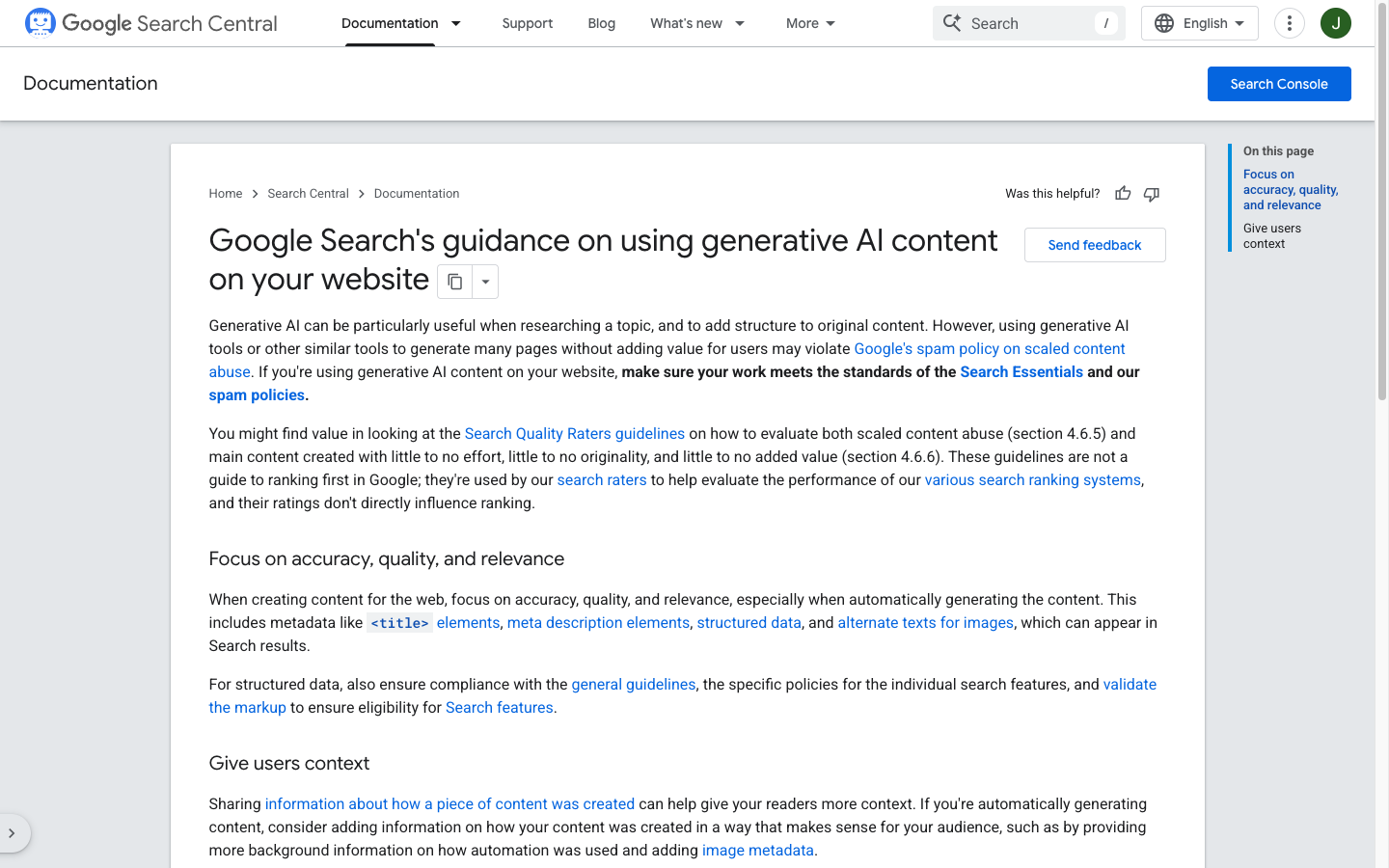 Google Search Central guidance warning that AI pages without added value can violate scaled-content spam policies
