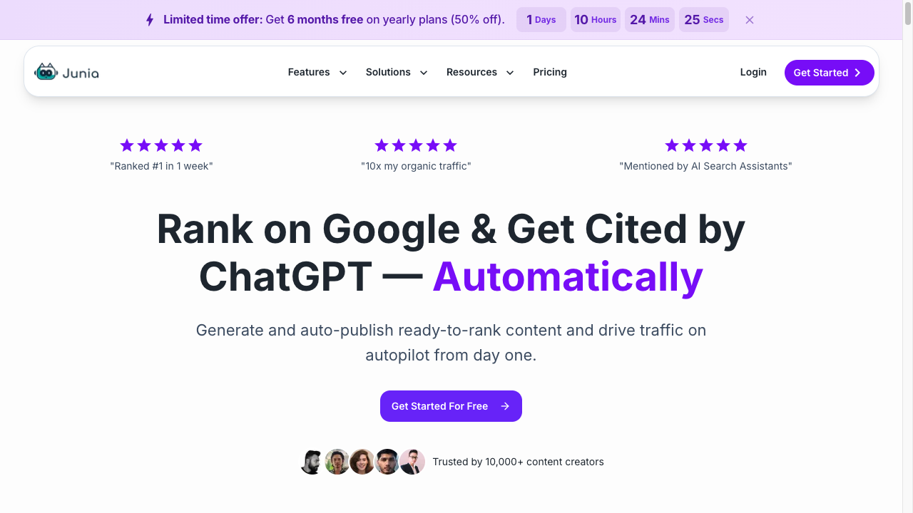 Junia AI as a long-form SEO alternative to light AI writers