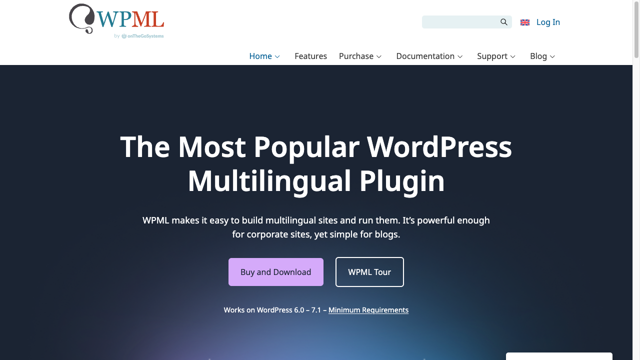 WPML homepage for WordPress multilingual publishing