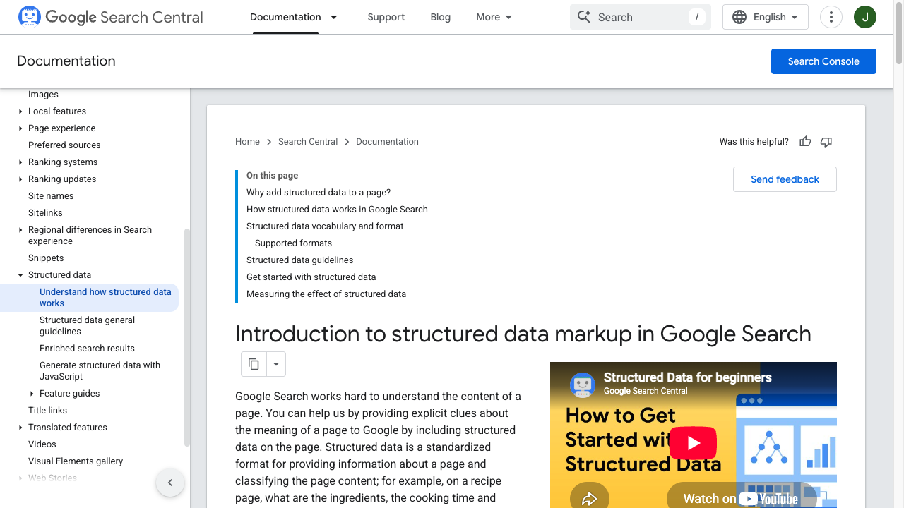 Screenshot of Google documentation on structured data and how trust signals appear in search
