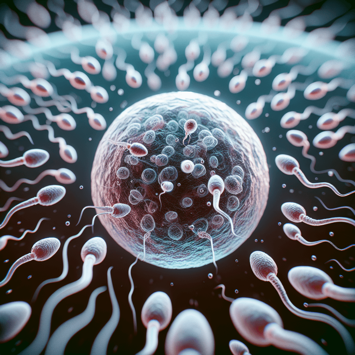 How to Impact of Sperm Motility on Fertility 2 A microscopic view of sperm cells, showcasing a variety of motility patterns. In the foreground, several sperm exhibit vigorous, healthy movement with streamlined bodies and rapid, forward propulsion, symbolizing high fertility. In contrast, other sperm in the background display sluggish or erratic movements, indicative of low fertility. The setting is scientific and minimalist, emphasizing the importance of sperm health in reproduction without any text, allowing the visual dynamics of the sperm cells to convey their story authentically.