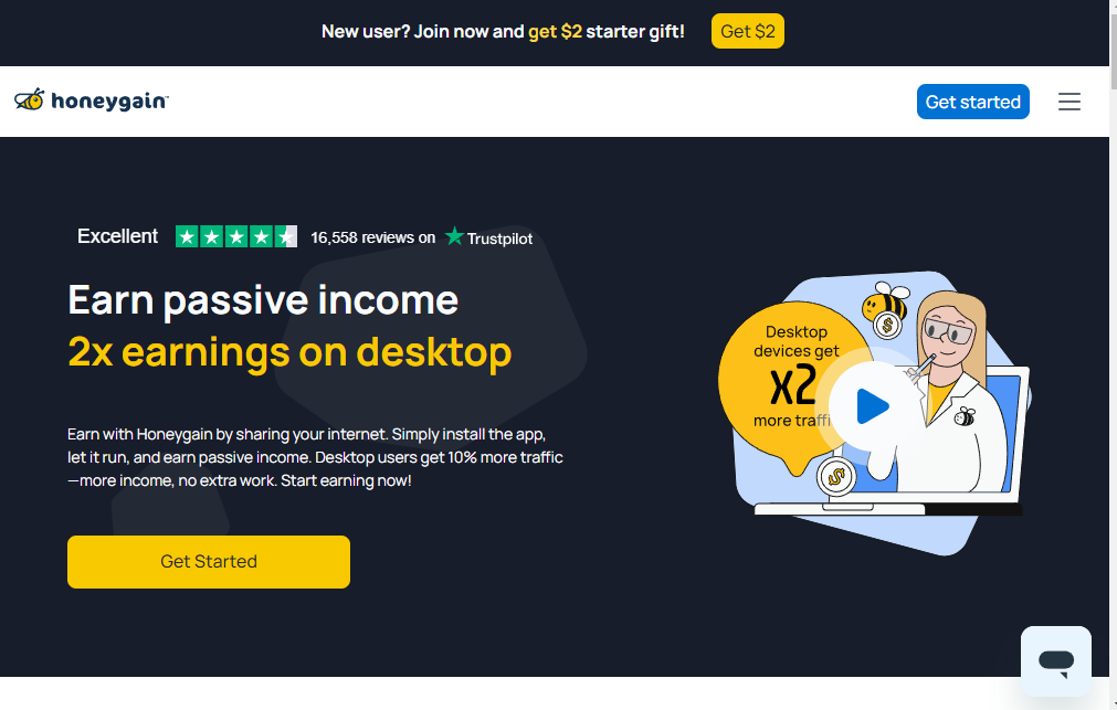 Work from Home Today: Start Earn Effortlessly with Honeygain