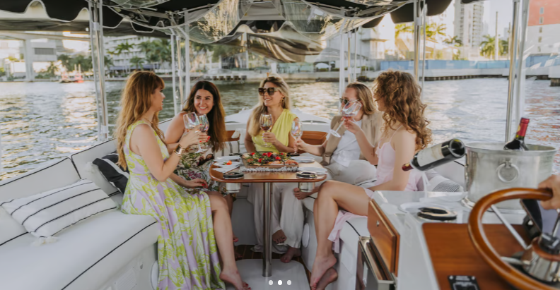 Private Miami River E-Boat Cruise with Wine and Charcuterie