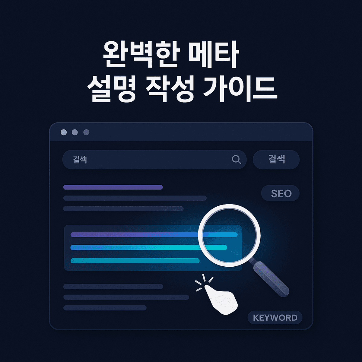 메타 설명 작성법: CTR 올리는 공식·예시·템플릿