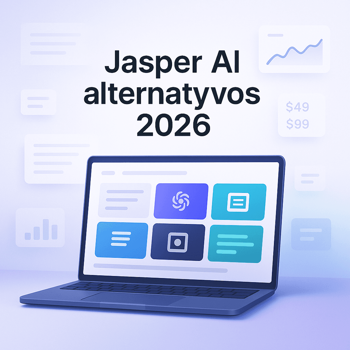 Jasper AI alternatyvos 2026