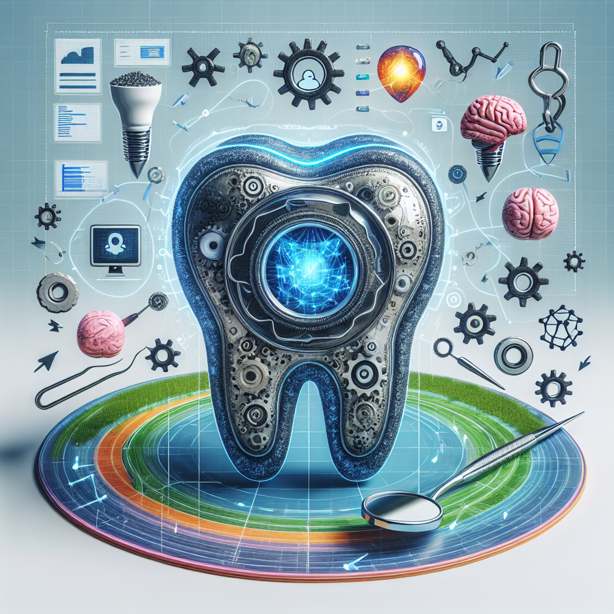 Artificial intelligence and SEO integrated in dental setting.