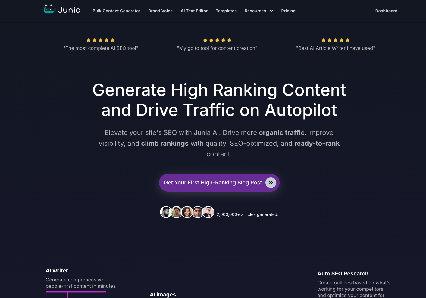 Example of a compelling landing page