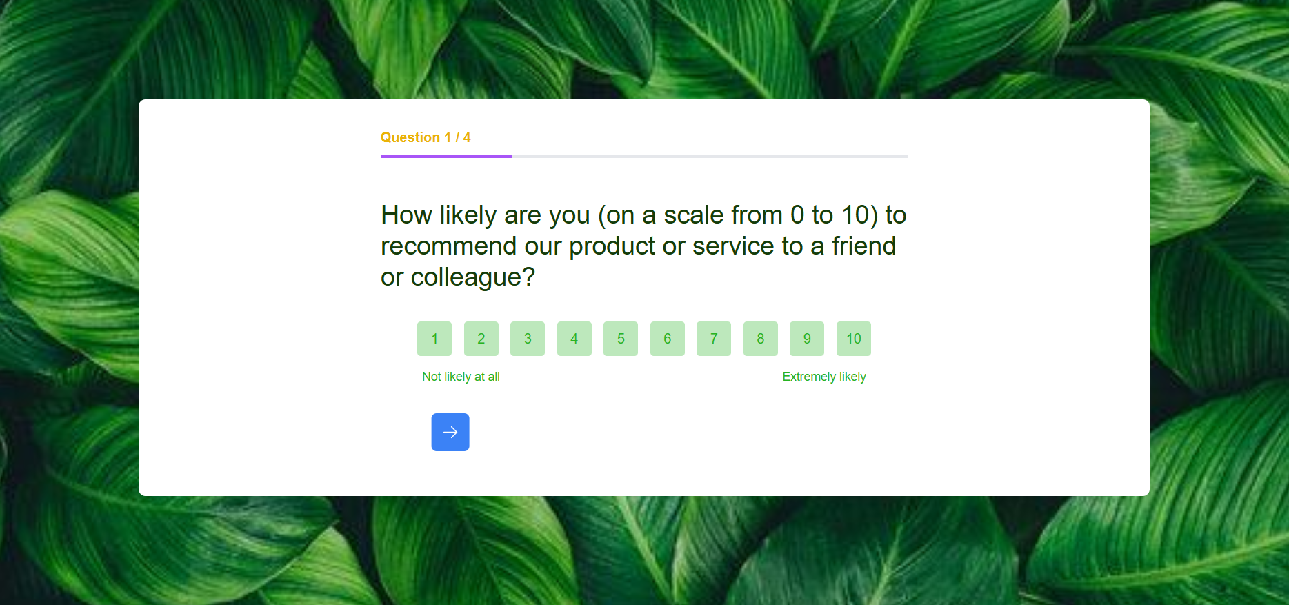 NPS- customer survey