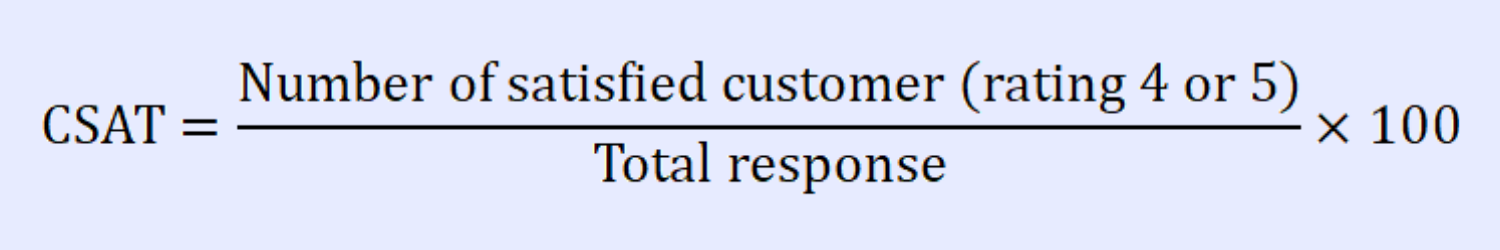 Customer Staisfaction - formula