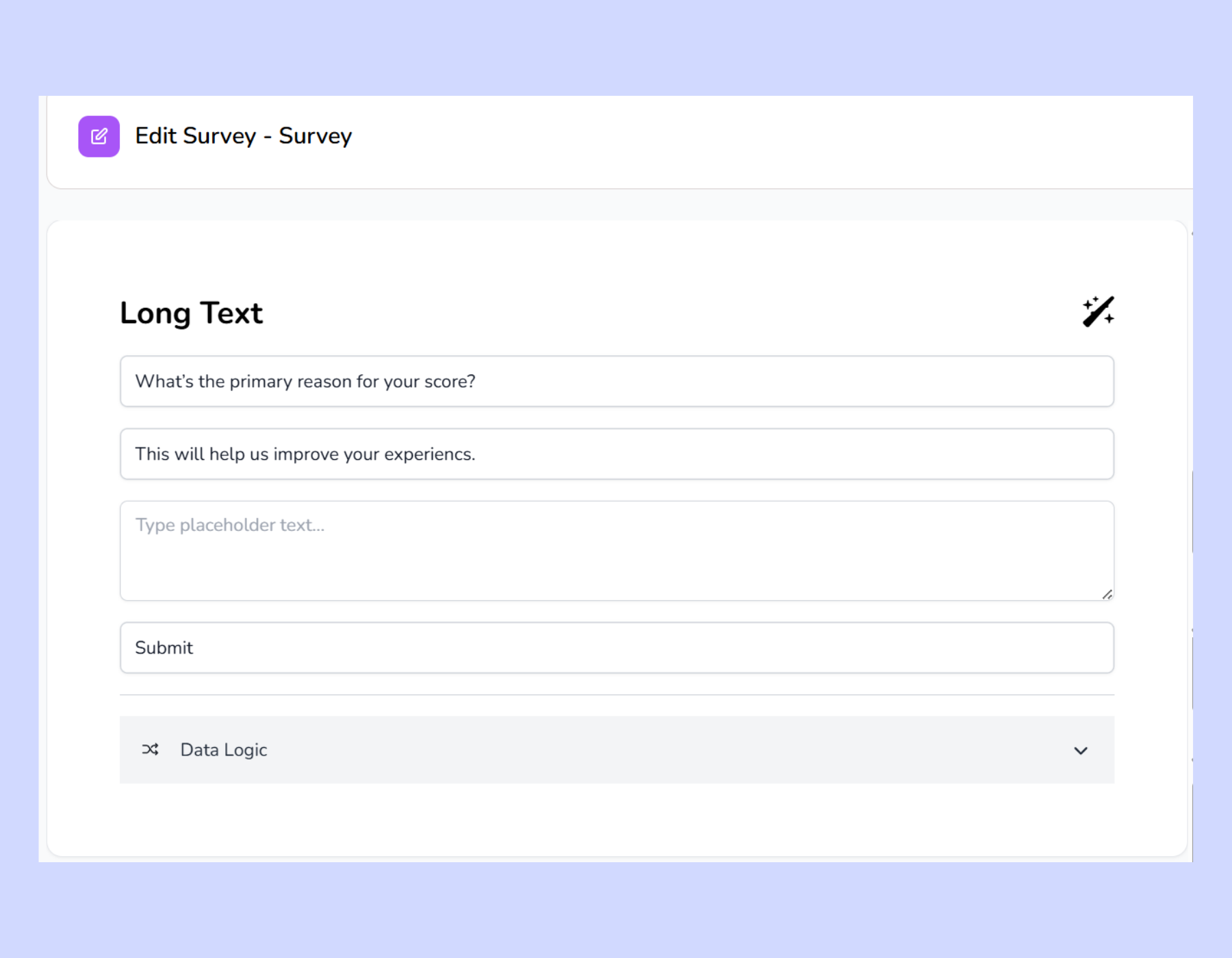 Longtext-Questiontype