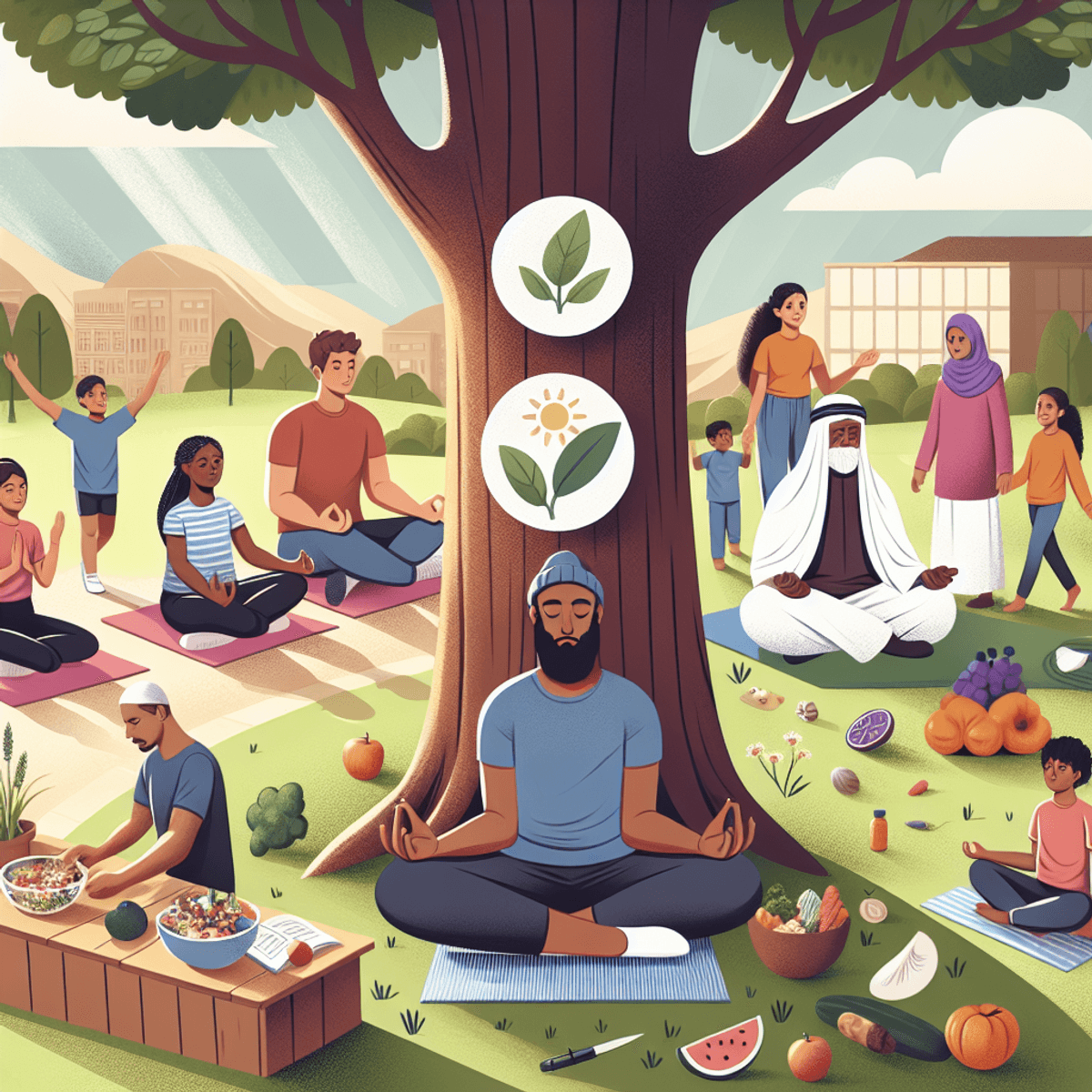 New Hope For Hopeless Patients 9 Abstract digital art of a diverse group of people holding hands, symbolizing community health initiatives.