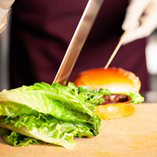 how to cut lettuce for burger ?