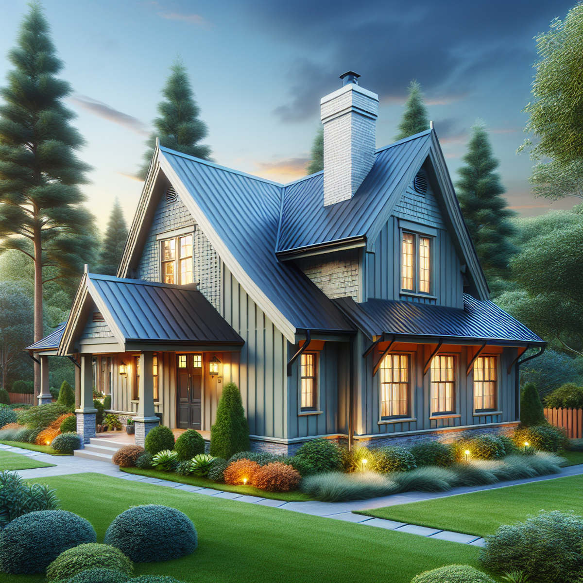 A well-maintained house with beautiful and durable siding, showcasing a pristinely preserved look that exudes aesthetic appeal and endurance. The siding has a textured and shiny appearance, reflecting both beauty and robustness. The environment around the house complements its charm and sturdy nature.