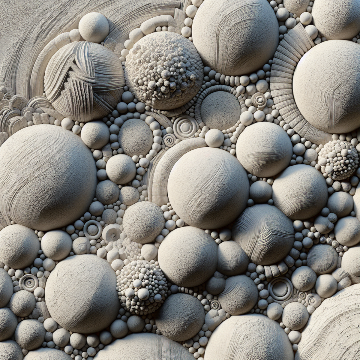 Close-up view of a stucco wall with unique textured composition.