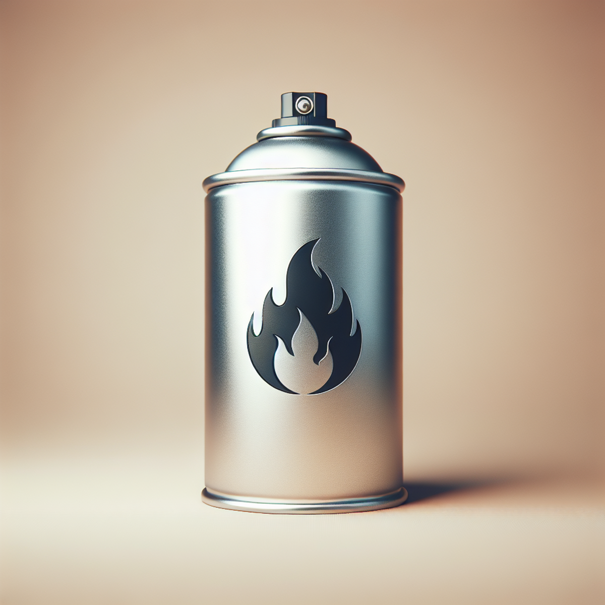 A close-up image of a spray foam insulation canister with a prominent flame-resistant symbol.