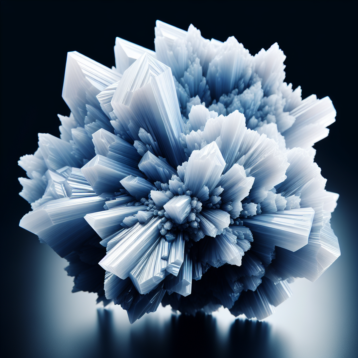 A close-up of a vibrant gypsum crystal.