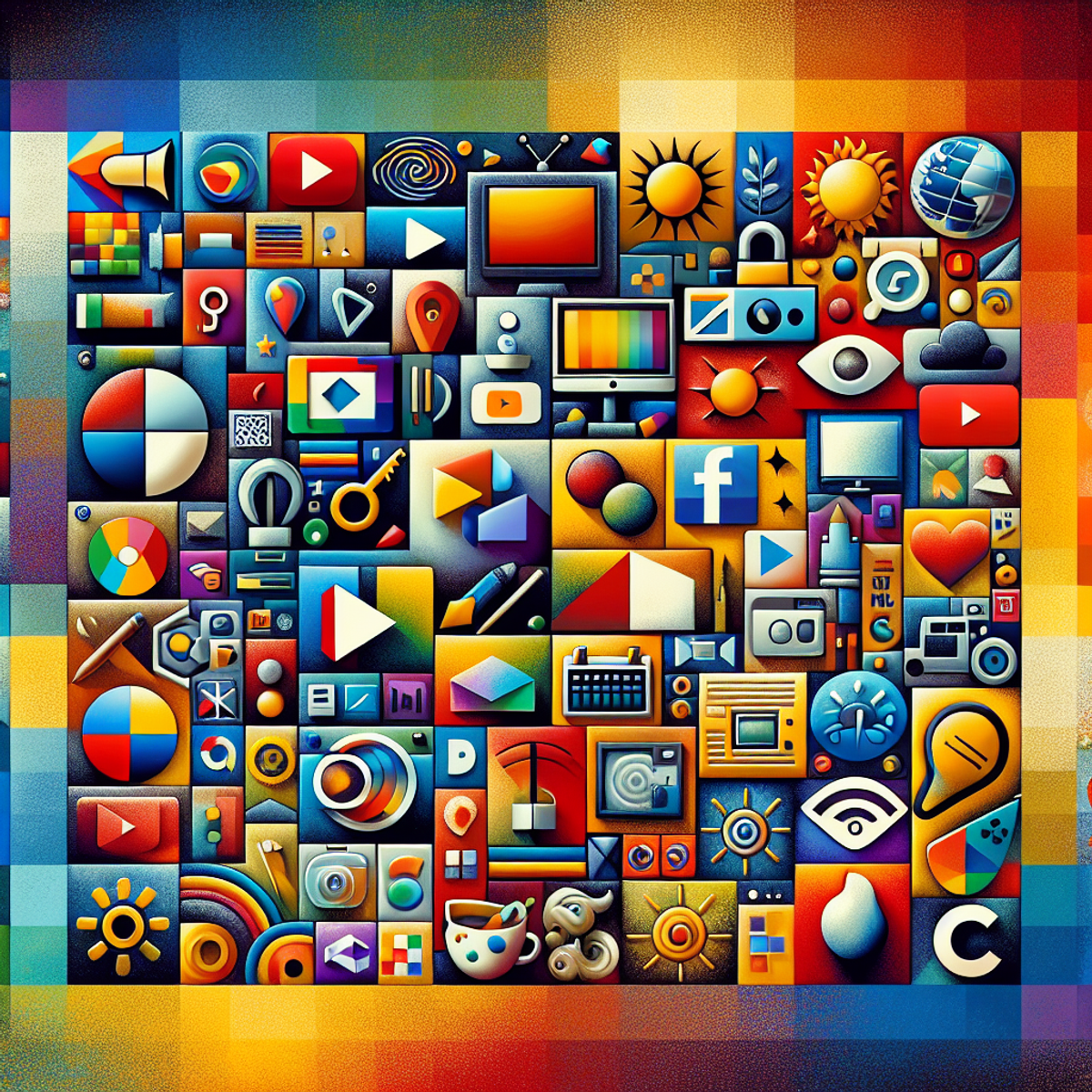 A vibrant collage featuring 13 news platform symbols.