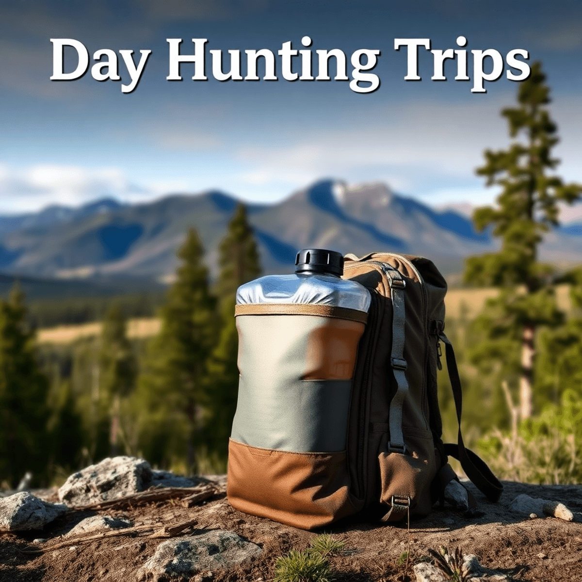 with a water reservoir sits in a scenic outdoor landscape of trees and mountains, capturing the spirit of day trips.