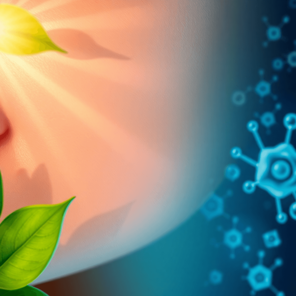 8 Game-Changing Epidermal Growth Factor Serum Tips That Boost Results and Skin Health 1 Smooth, radiant skin fades into a science-inspired molecular backdrop, symbolizing the power of Epidermal Growth Factor Serum to support repair, renewal, and visible rejuvenation.