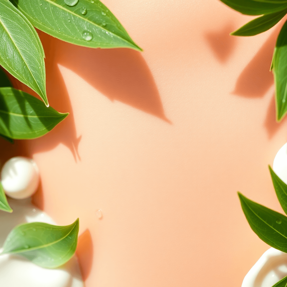 7 Powerful EGF Skincare Products to Transform Your Routine in 2026 1 Close-up of glowing skin with water droplets, soft cream, and green leaves, highlighting hydration and gentle skincare in a realistic style in an article about egf skincare