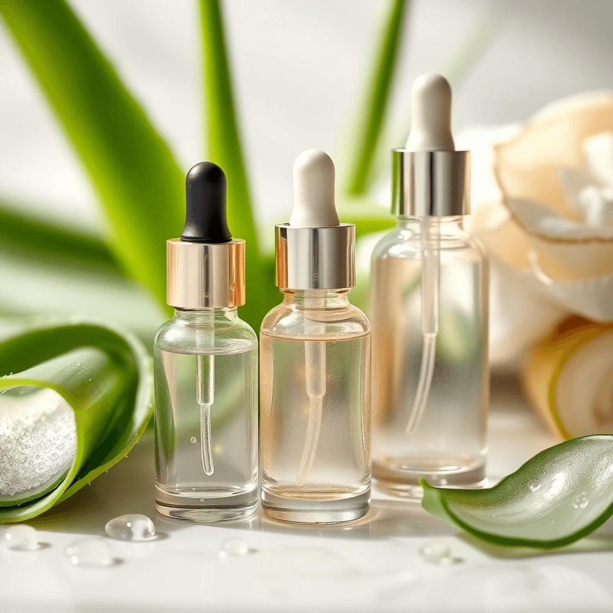 15 Powerful Picks for the Best Serum for Microneedling — What to Use Before & After for Faster Healing and Better Results 1 Clear dropper bottles with lightweight serums, representing top picks for the Best Serum for Microneedling to support hydration, healing, and optimal skin recovery.