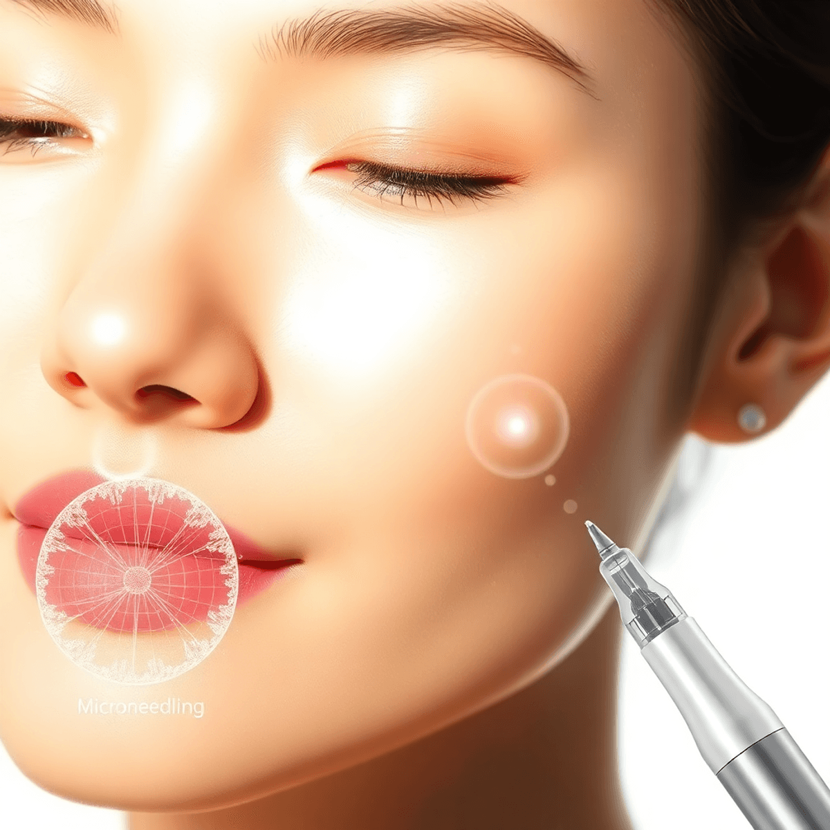 10 Essential Microneedling Serum Checklist Items You’re Probably Missing — Maximize Results & Avoid Waste 1 Close-up of glowing skin with a microneedling device and radiant overlay, highlighting how the right Microneedling Serum enhances absorption, healing, and visible results.