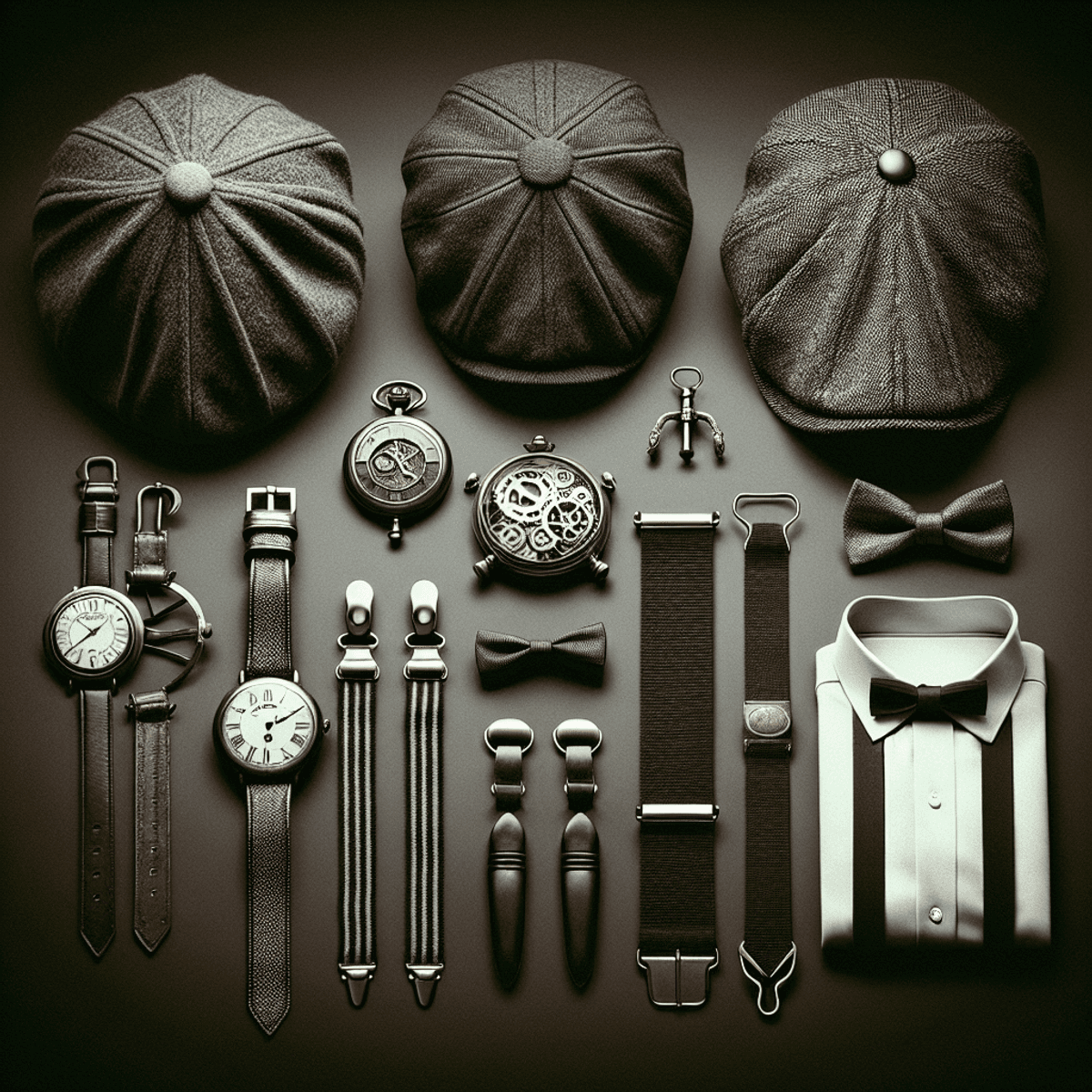 Une montre de poche vintage sur une table en bois, symbolisant les accessoires de Peaky Blinders.