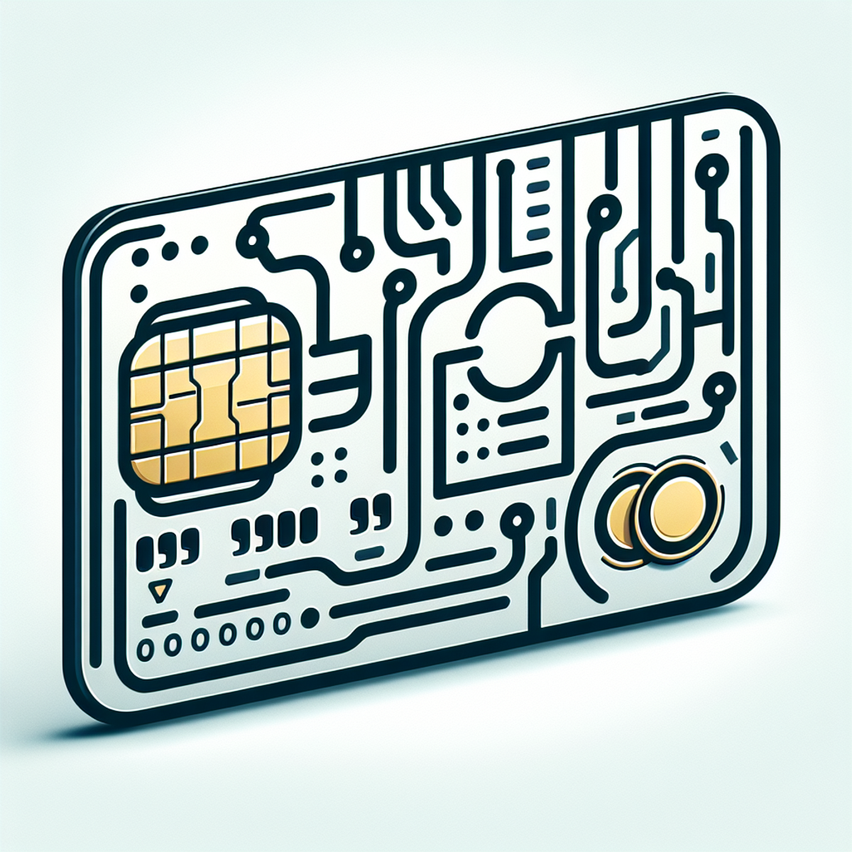 A sleek, contemporary payment card with a golden chip for secure transactions.