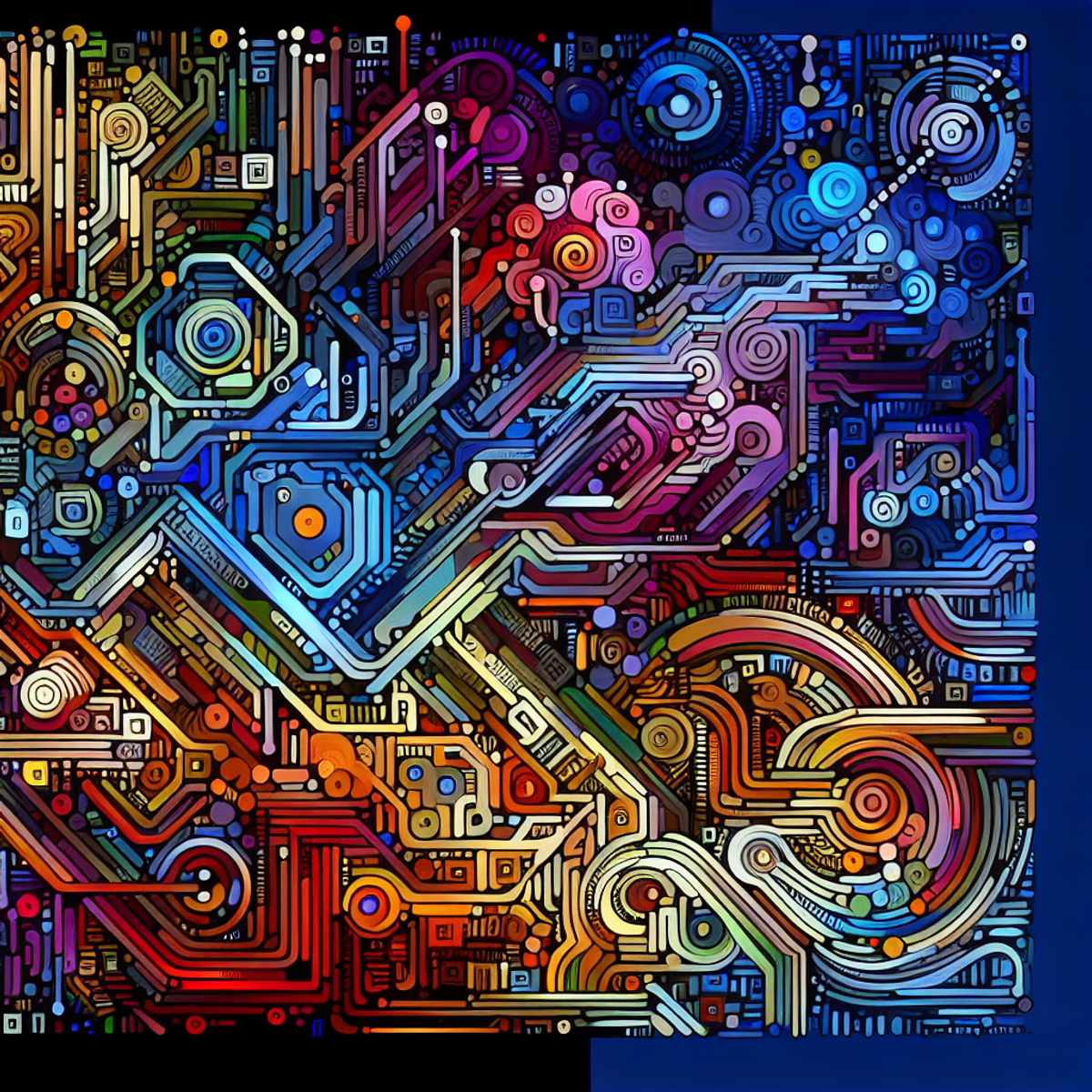 Abstract image of colorful intertwined lines and shapes representing the complexity of regular expressions in programming.