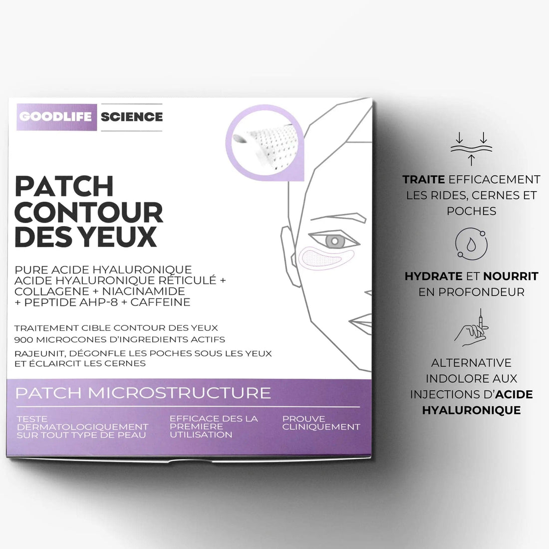 Le patch contour des yeux à micro-aiguilles de Kósmopellis