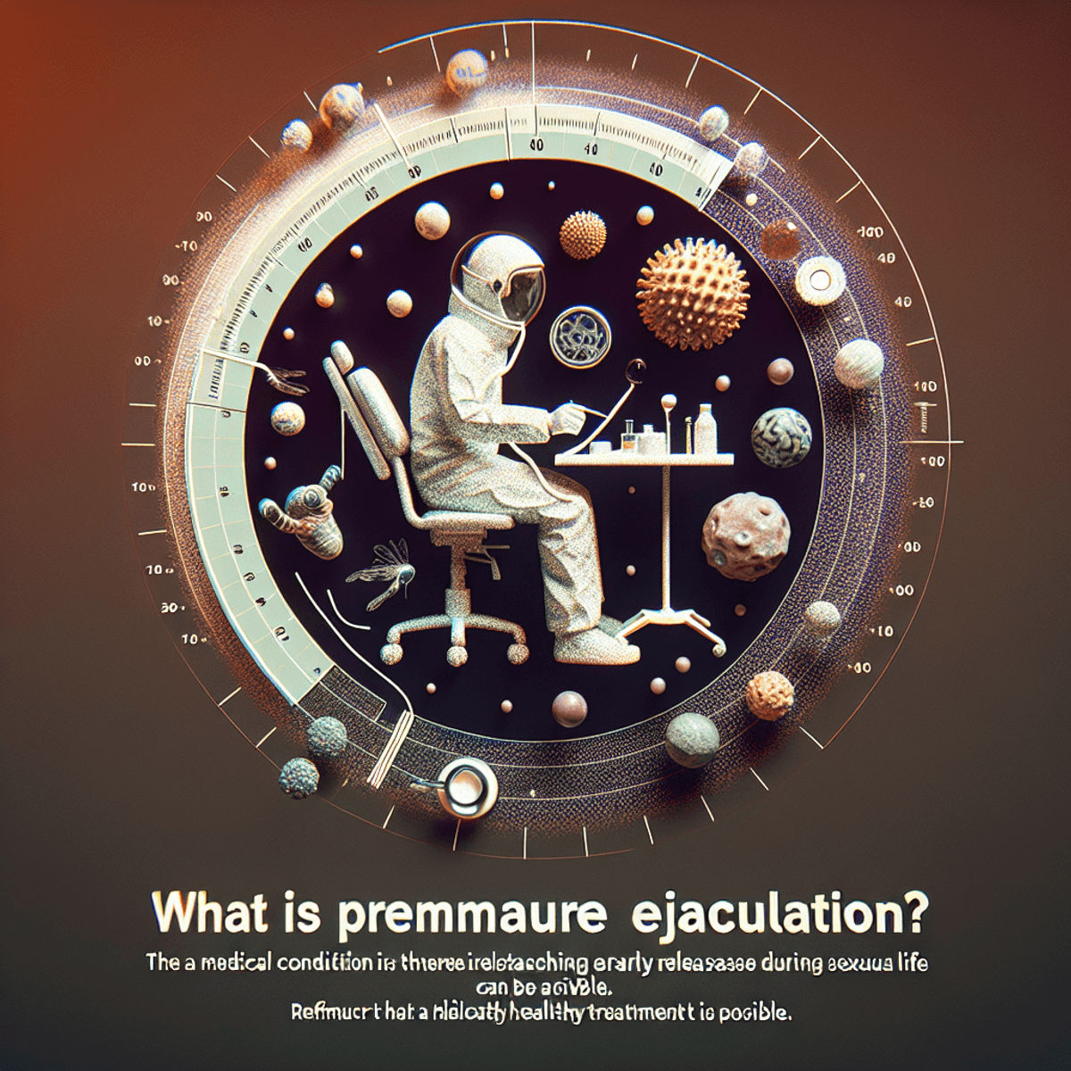Premature Discharge Of Semen 4 A digital art representation of a stopwatch with a broken hourglass, symbolizing the concept of premature ejaculation.