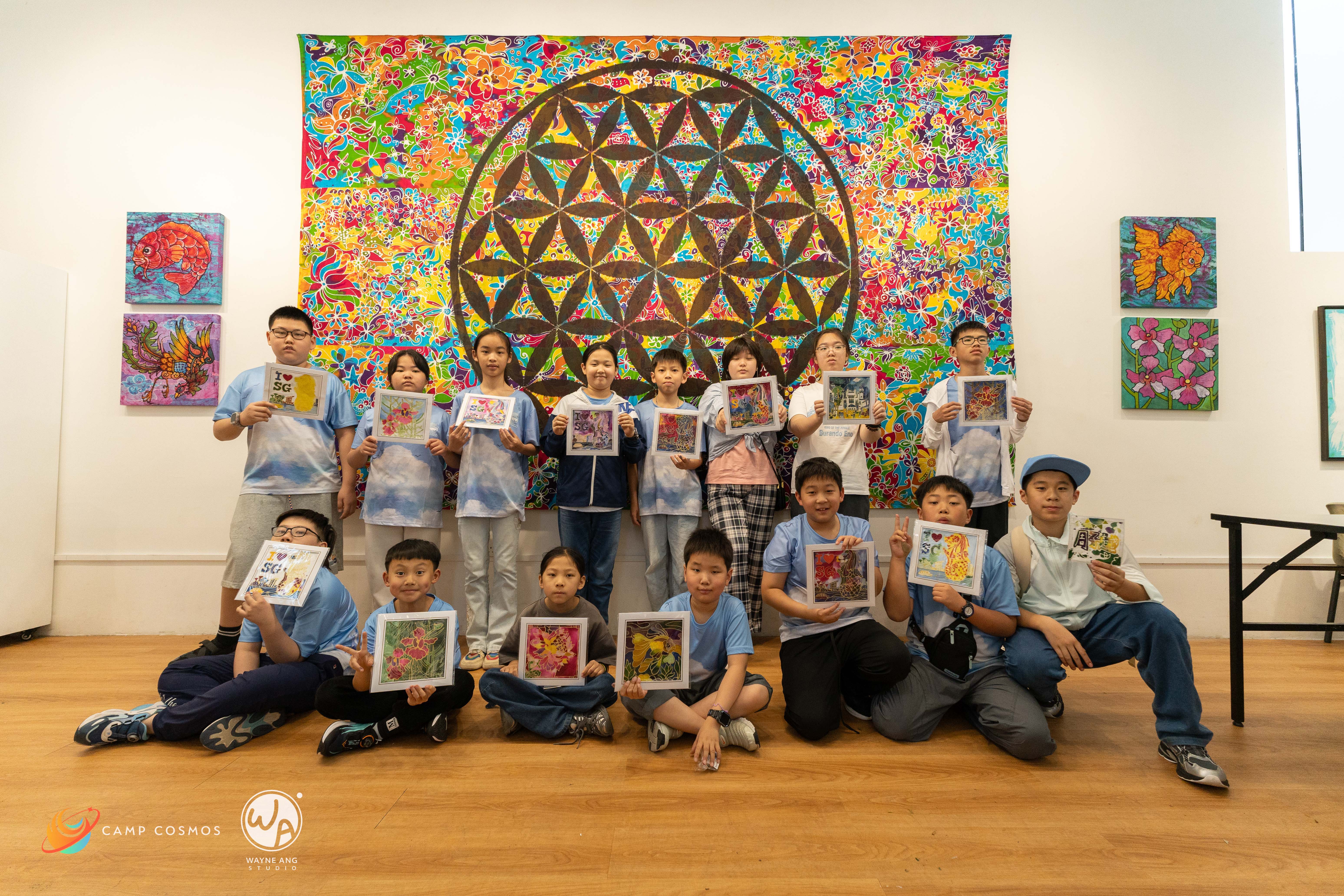 Camp Cosmos students fully immersed themselves with Singapore's traditional Malay Batik painting activity