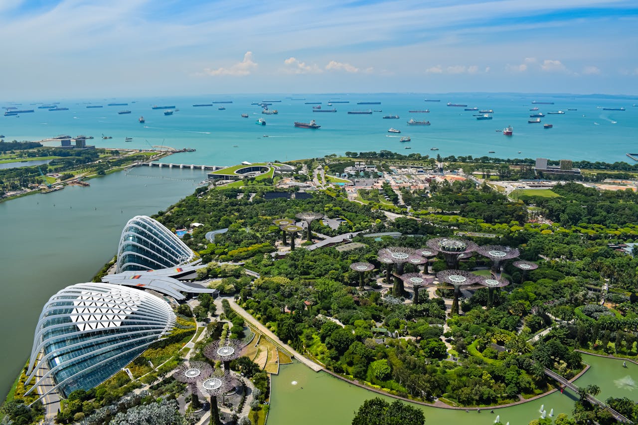 Scenic view of Singapore's Garden's By The Bay