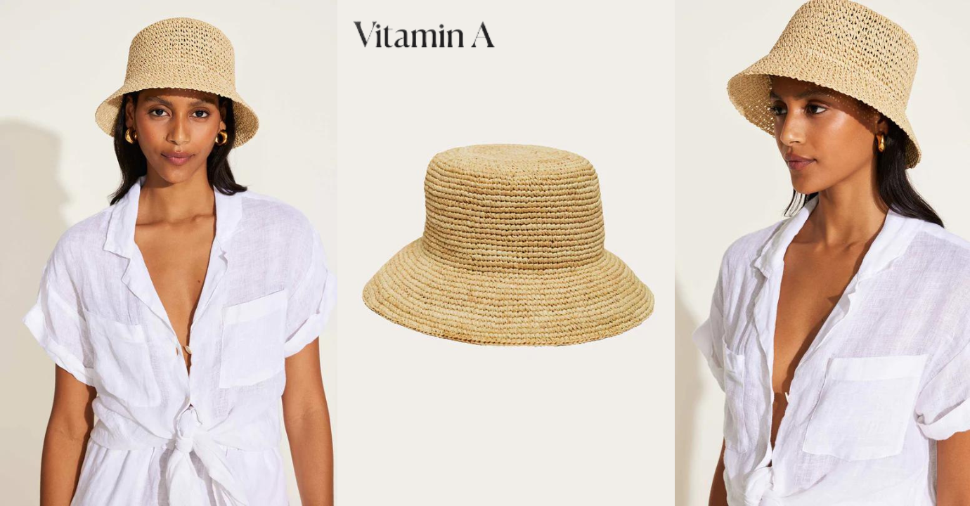 Cannes Straw Bucket Hat - Natural Straw