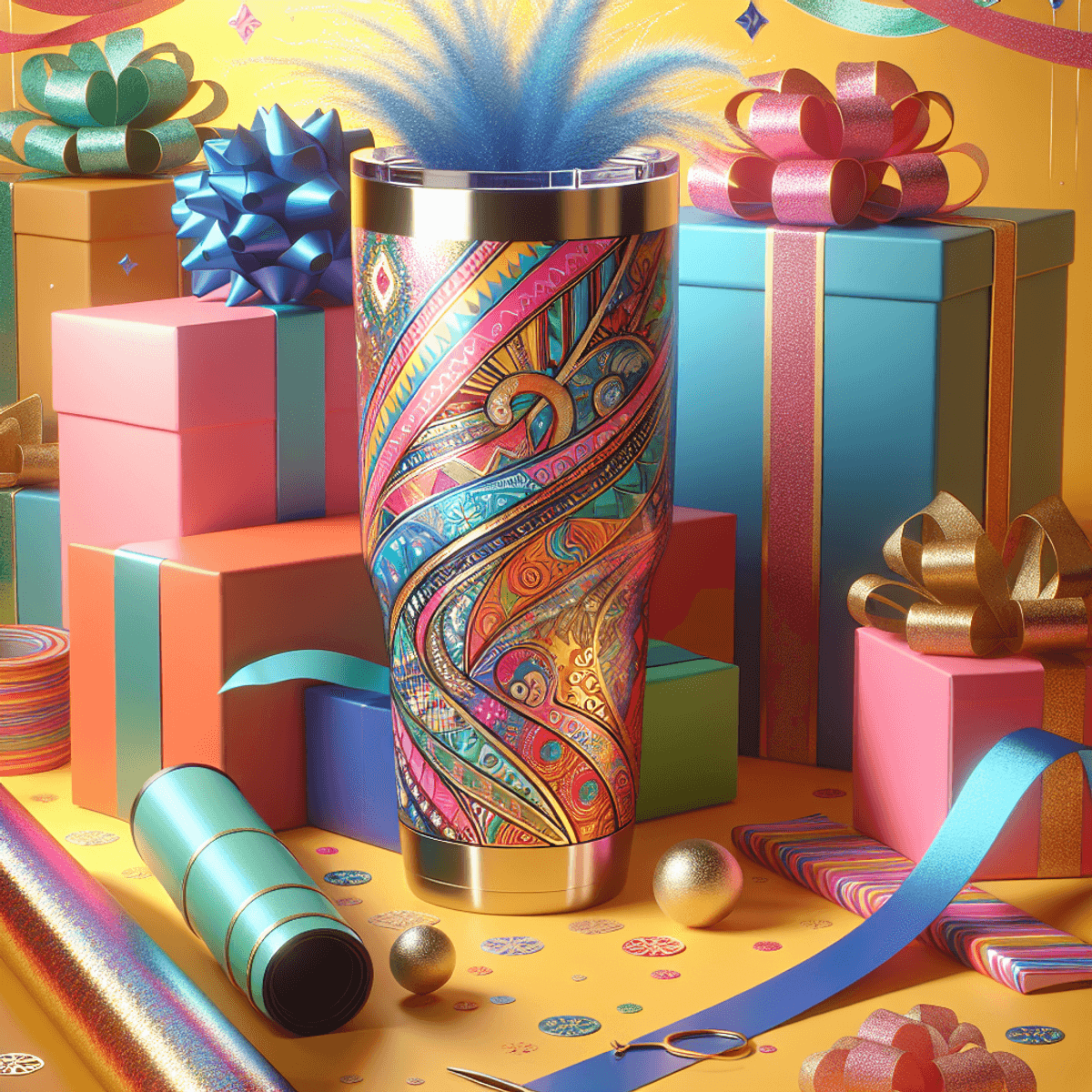 A beautifully designed custom tumbler