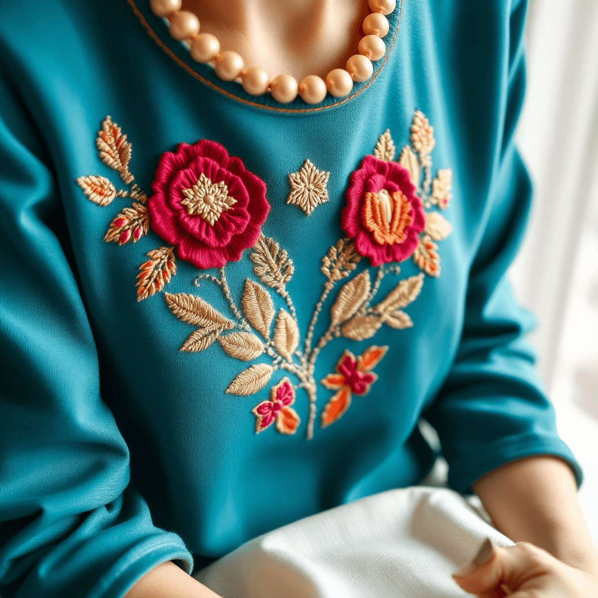 Beautiful embroidered sweatshirt