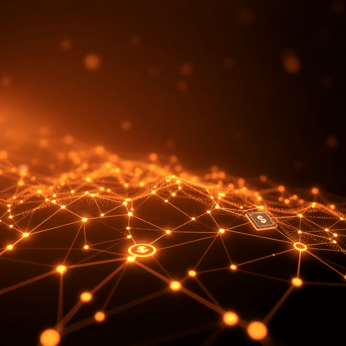 What is Semantic Search? Turn Complex Queries into Perfect Results in 2026 9 Futuristic digital landscape with glowing neural networks, interconnected nodes, and icons for healthcare, finance, and technology on a sleek dark background.