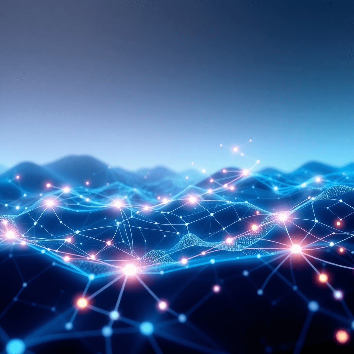 What is Semantic Search? Turn Complex Queries into Perfect Results in 2026 4 Futuristic digital landscape with glowing neural network connections and floating data nodes on a gradient background, symbolizing advanced, context-aware search technology.