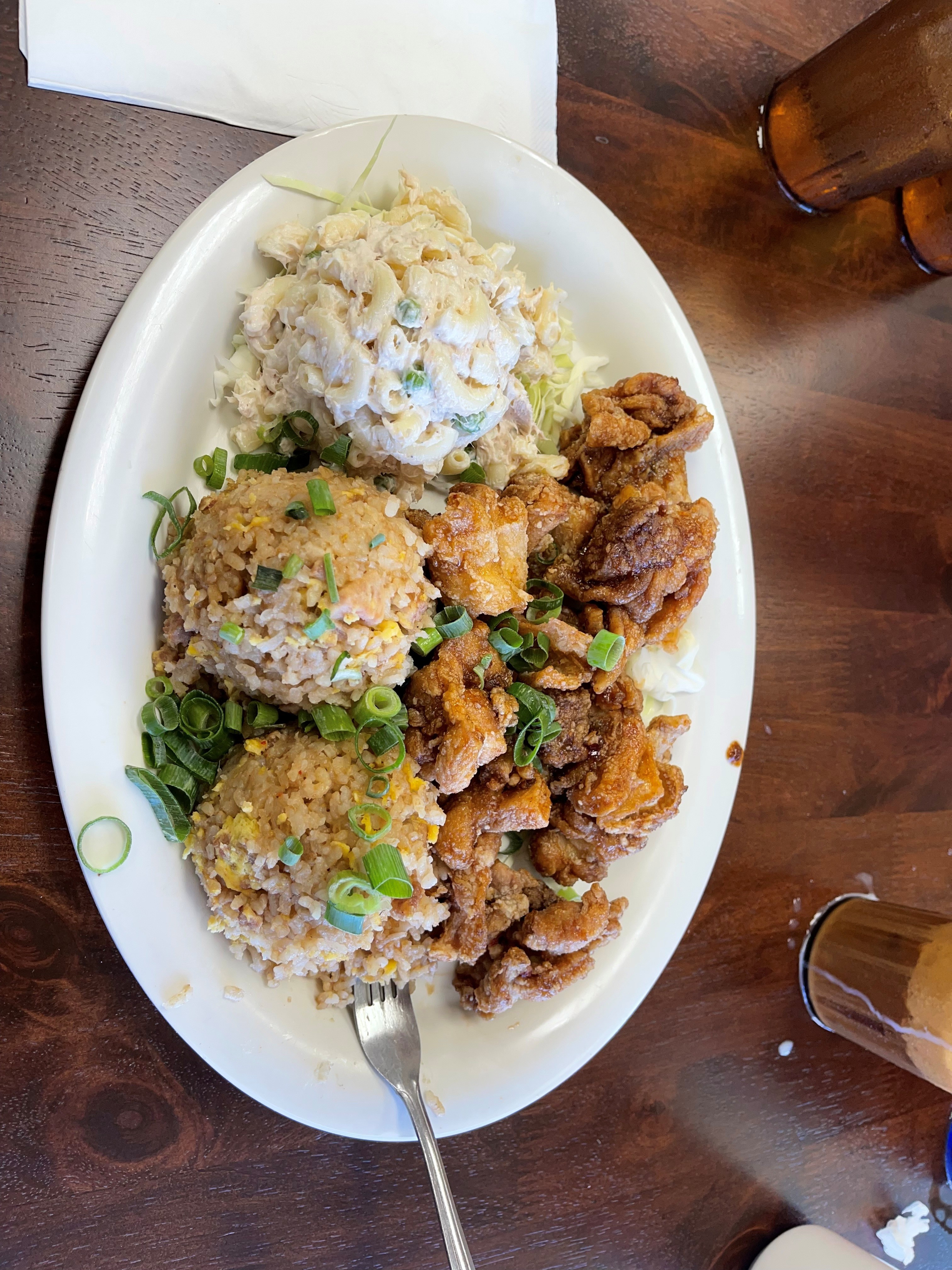 Korean Chicken Lunch Plate Hawaiian Style Cafe