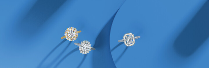 Lab grown diamond rings