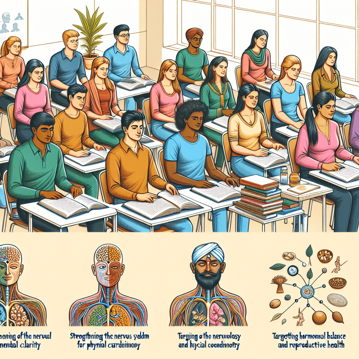 Disha Arogya Dham Ferti-M 5 A digital art representation of a mortar and pestle, symbolizing Ayurveda and Naturopathy.