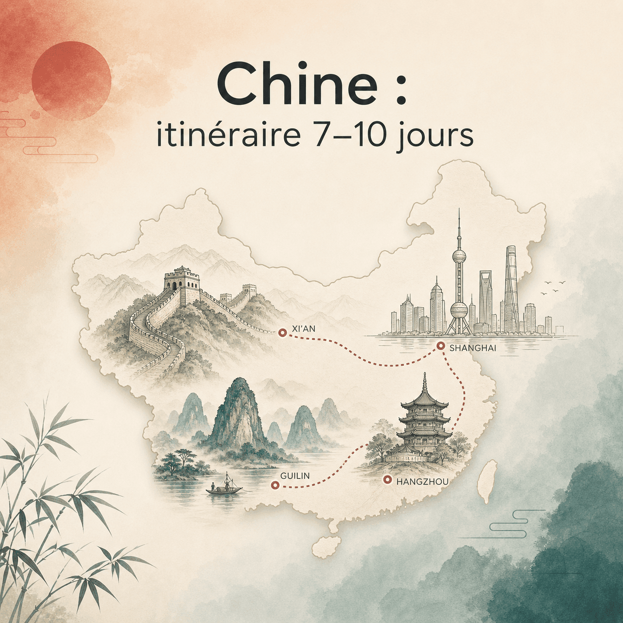 Itinéraire 7 jours ou 10 jours en Chine Image de l’article