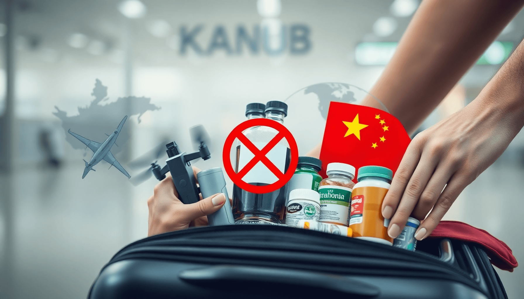 Objets interdits en Chine : drone, vape, alcool, médicaments, nourriture Image de l’article