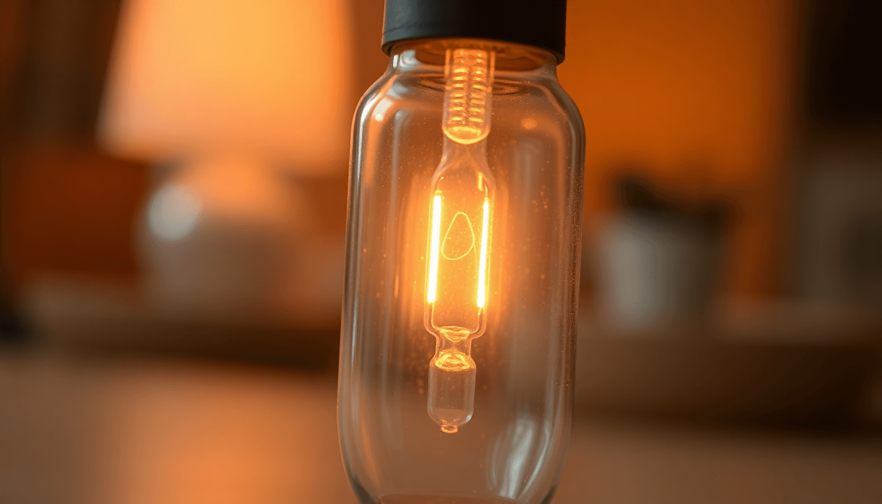 Gros plan d'un fusible électrique lumineux à l'intérieur d'un boîtier en verre transparent