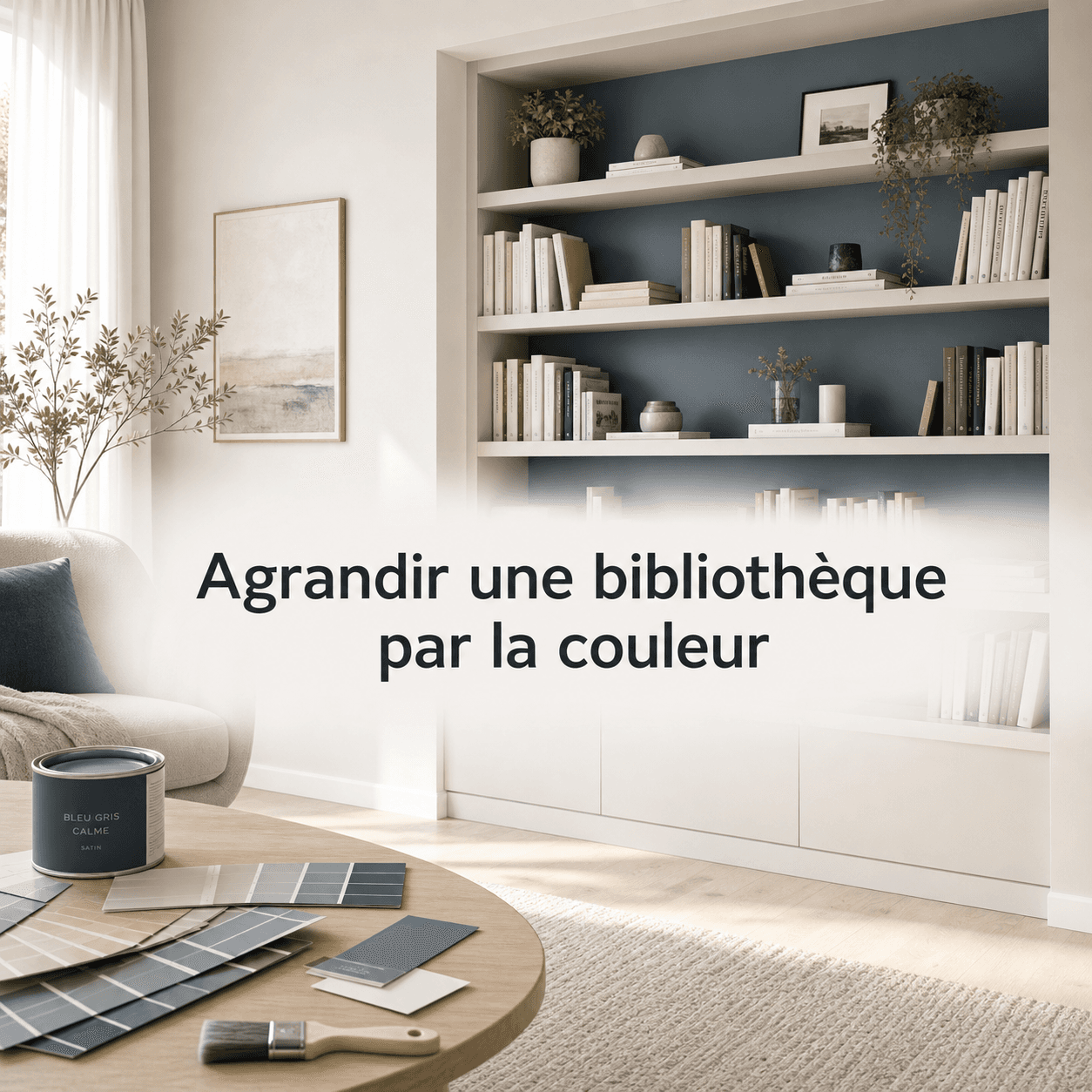 Quelle couleur choisir pour agrandir visuellement une bibliothèque ?
